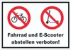 Schild Fahrrad und E-Scooter abstellen verboten A5 Produktbild-Vorschau 1