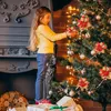12 Stück glitzernde Weihnachtssterne, 14 cm, künstliche Produktbild-Vorschau 6
