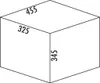 A diagram of a rectangular prism with dimensions labeled. Produktbild-Vorschau