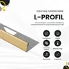 L-Profil Edelstahl Fliesenprofile V2A L250cm 10mm Champagne Produktbild-Vorschau 2