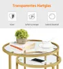 Yaheetech 2er Set runder Beistelltisch Couchtisch aus Glas Produktbild-Vorschau 9