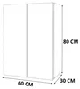 Wandhängender Badezimmerschrank 60 cm Sonoma Eiche Mattweiß Produktbild-Vorschau 5