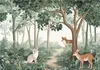 Fototapete Kinderzimmer Wald Tiere - 350x250 cm - inklusive Produktbild-Vorschau 1