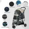 PawHut 2 in 1 Hundewagen Hundebuggy mit Regenschutz Produktbild-Vorschau 7