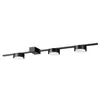 A black track light fixture with three circular lights mounted on a black bar, isolated on a white background. Produktbild-Vorschau