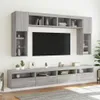vidaXL Armoire TV murale avec lampes LED Gris Sonoma Voir les images du produit 6