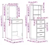 vidaXL Toaletný stolík 2 ks hnedý 50 x 41 x 135 cm Materiál Náhľad obrázku produktu 7