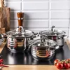 Klausberg garnki stalowe 6 elementów 2.1l, 2.9l, 3.9l Podgląd zdjęcia produktu 2