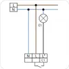 A wiring diagram for an electrical component. Produktbild-Vorschau