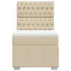 Design Möbel Boxspringbett mit Matratze Creme 100x200 cm Produktbild-Vorschau 7