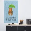 Mr. & Mrs. Panda Wandbild Bär Regenschirm - Blau Pastell - Produktbild-Vorschau 3