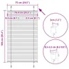 vidaXL Plisovaná roleta bílá 75x100 cm šířka látky 74,4 cm Náhled obrázku produktu 7
