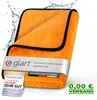 An orange microfiber cleaning cloth with promotional text and graphics. Anteprima dell’immagine prodotto