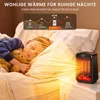 Elektrischer Heizlüfter mit 3D-Flammeneffekt, leise & Produktbild-Vorschau 9