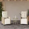 vidaXL Fauteuil de jardin avec repose-pieds 2 pcs. Réglable Voir les images du produit 2
