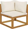 vidaXL 4-Sitzer-Gartensofa mit Auflagen Creme Akazie Produktbild-Vorschau 4