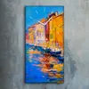 Küchenuhr Bürouhr Leinwand Uhr Quarz 30x60 Venedig Italien Produktbild-Vorschau 2