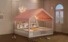 Cama infantil de 140x200 cm con dosel de tela, guirnalda de Vista previa de la imagen del producto 7