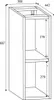A technical drawing of a shelf unit with dimensions indicated. Podgląd zdjęcia produktu