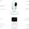 A diagram showing the features of a baby monitor camera and receiver. Produktbild-Vorschau
