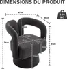 okwish Fauteuil pivotant à 360°, fauteuil cocon avec Voir les images du produit 3