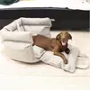 Ledertragetasche, Hundebett oder Tasche fürs Auto, beige Produktbild-Vorschau 10
