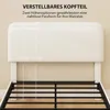 HOMCOM Bett 140x200 cm Bettgestell mit gepolstertem Produktbild-Vorschau 5
