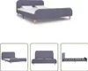 The Living Store Bettgestell Hellgrau Stoff 140x200 cm Produktbild-Vorschau 7