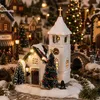 Villaggio di Natale LuVille in miniatura Chiesa svedese di Anteprima dell’immagine prodotto 5