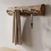 Garderobe Teak Holz 4 Haken L50cm Hakenleiste Recyclingholz Produktbild-Vorschau 1