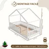 Crazy Pine Lit cabane 190x100 cm - Lit d'enfant en blanc - Voir les images du produit 2