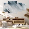 Bild auf Leinwand - Leinwandbild - 4 Teile - Blau Weiß Produktbild-Vorschau 7