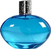 A close-up studio shot of a blue perfume bottle with a silver cap. Produktbild-Vorschau