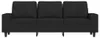 vidaXL 3-Sitzer-Sofa Schwarz 180 cm Stoff Produktbild-Vorschau 3