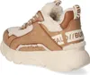 A side view of a beige and brown Buffalo sneaker with white fluffy lining. Podgląd zdjęcia produktu