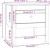 vidaXL Bočný stolík Grey 50x50x49 cm Borovicový masív Náhľad obrázku produktu 7
