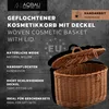 Aqbau Weiden-Kosmetikkorb mit Deckel, 26 x 18 x 16 cm Produktbild-Vorschau 3