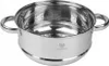 A stainless steel steamer pot with handles. Produktbild-Vorschau
