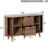 Credenza Merax con 2 ante scorrevoli e 2 cassetti, comò con Anteprima dell’immagine prodotto 5