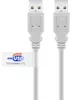 USB 2.0 Kabel, USB-A Stecker > USB-A Stecker (grau, 2 Produktbild-Vorschau 5