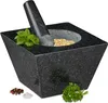 Relaxdays 6,75 kg XXL Mörser mit Stößel, Granit, 750 ml, Produktbild-Vorschau 1