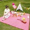 Červená pikniková deka 300 × 200 cm, skládací/s uchem, na Náhled obrázku produktu 4