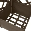 vidaXL Traliccio d'angolo con fioriera grigio 40x40x150cm Anteprima dell’immagine prodotto 3