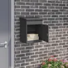 vidaXL Paketdrop-Box mit Speicher Schwarz 47,5 x 38 x 59 cm Produktbild-Vorschau 2