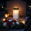 Lampada funeraria a LED Relaxdays, set da 4, fiamma Anteprima dell’immagine prodotto 5