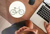 MuchoWow® Mauspad Mousepad Fahrrad - Grün - Weiß 20x20 cm - Produktbild-Vorschau 3