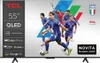 A television screen displaying a soccer game with Italian players, featuring product specifications and marketing text. Anteprima dell’immagine prodotto