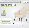 Juskys Rope Stühle 2er Set - Gartenstühle mit Seilgeflecht Produktbild-Vorschau 2
