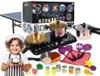 A child playing with a toy kitchen set. Produktbild-Vorschau