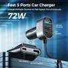 12V 24V auto USB accendisigari spina multipla 5x USB Anteprima dell’immagine prodotto 2